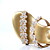  zapatillas / sandalias de cuero zapatos de luna de miel con diamantes de imitación (más colores)