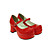  cuero de la PU de 7,5 cm de tacón clásicos zapatos de lolita