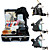  3 Cast Iron Tattoo Machine Gun Kits with Top Quality LCD Power Supply