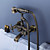  Antique Inspired Tub Faucet with Hand Shower (Antique Brass Finish)