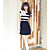  Lady Elegant Short Sleeve Step Dress