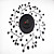  20" Stylish Floral Crystal Metal Wall Clock