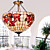  18 Inch Tiffany-style Floral Natural shell Material Inverted Pendant Light (0835-D8005)