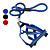 Reflective Rope Dog Harness Kit with 120CM Leash (S-L, Assorted Colors)