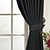  (Two Panels) Solid Black Classic Blackout Curtains