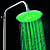  7 Colors Changing LED Chrome Contemporary Shower Faucet Head of 8 inch