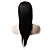  Mono Top High Quality Human Hair Long Black Straight Hair Wig