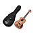 Rainie - (CP-01) High-Grand Solid Mahogany Concert Ukulele with Gig Bag/Tuner (Plant Tatoo)