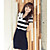  Lady Elegant Short Sleeve Step Dress
