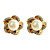 Alloy Flowers Pearl And Zircon Earrings