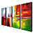  Met de hand geschilderde abstracte olieverf met gestrekte frame - set van 4