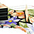  Kinglos - (DSZA-1101) Ebony Parts Electric Violin with Case/Rosin/Bow/Headphone/Cable (Water-lily Design)