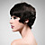  Capless Short Wave Black 100% Human Hair Wig