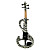  Kinglos - (DSZA-1302) Ebony Parts Electric Violin with Case/Rosin/Bow/Headphone/Cable (Zebra-Stripe)