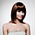  capless longueur moyenne de haute qualité synthétique brun chocolat Bob perruque de cheveux de style