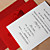  Wedding Invitation With Red Velet And Rhinestone Sleeve (Set of 50)