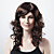  Capless Long Synthetic Brown Curly Hair Wig