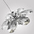  Ciondolo in cristallo di luce 20w forma floreale (base lampadina g4)
