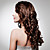  lace front lange hoogwaardig synthetisch donkerbruin krullend haar pruik