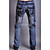  Men's Straight Zipper Pockets Jeans