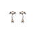  vintage stijl parel met rhinestons ketting en oorbel set