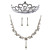  Gorgeous Rhinestones Wedding Jewelry Set,Including Necklace,Earrings And Tiara