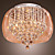  Artistic 6 - Light Crystal Pendant Lights with Glass Shade
