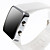  Unisex Sports Square Style Silicone LED Wrist Watch (White)