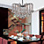  Lámpara Chandelier de Cristal con 5 Bombillas - TURLOCK