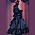  Cosplay Costume Inspired by K-on! Bass Player Mio Akiyama Black Dress