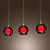 Luzes de vidro contemporâneo pendente com 3 luzes Shades Duplo Projetado