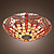  Tiffany stil flush mount med 3 lys - dragonfly mønstret