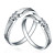  Charming 925 Sterling Silver with Cubic Zirconia Couple's Rings