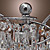 Contemporáneas de pared de cristal con 6 luces LED Lights cromado