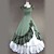  Short Sleeve Floor-length Green Cotton Gohitc Lolita Dress