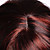  Short Curly Black With Red Wine Hair Wig