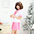  Cute Girl Pink&Purple&Green&Blue Polyester School Uniform with Bow(4 Colors) (3 Pieces)