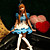  Cute Sweet Blue and White Polyester Maid Suit