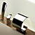  Contemporary Waterfall Tub Faucet with Hand Shower - Chrome Finish