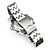  Analog - Digital Dual Display White Dial Wrist Watch