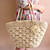  Women's Hook Flower Woven Tote