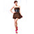  ZHI YUAN Strapless Gather Floral Print Swing Dress(Excl.Belt)(More Colors)
