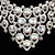  Elegant Alloy med fargerike Rhinestones kvinner smykker satt inkludert kjede, øredobber