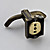  Ox-horn Style Dual End Antique Brass Robe Hook