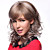  100% Human Hair Capless Medium Curly Hair Wigs