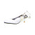  élégant en similicuir talon supérieure chaton fermé orteils avec rhinestone mariage bowknot / / chaussures de fête (1181-1008)