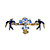  Sailor Style Swallow And Sea Anchor Double Finger Ring