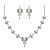  ramo de novia de cristal collar y aretes