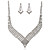  Marvelous Czech Rhinestones With Alloy Plated Wedding Bridal Necklace And Earrings Jewelry Set