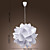  60W artistieke hanglamp met 1 Licht in White Floral Design